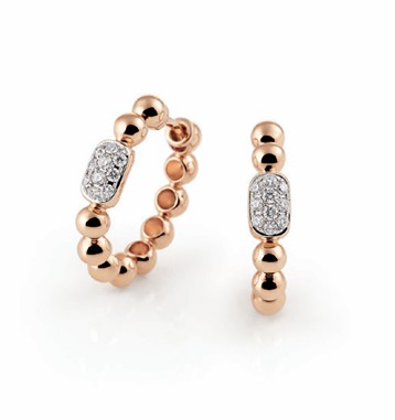 Al coro Stretchy Creolen mit Brillantelement