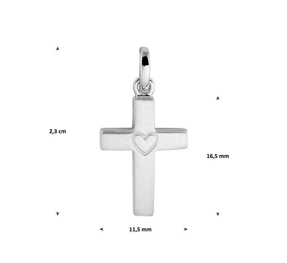 Juwelier Robers Kreuz Anhänger mit Herzgravur