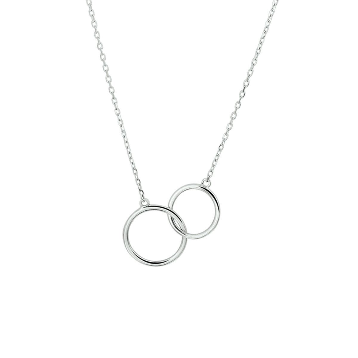 Kette Ring in Ring Weißgold