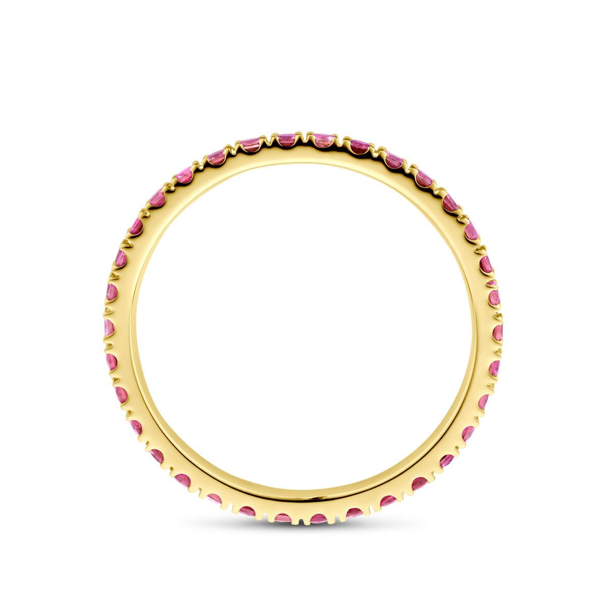 Memoire Ring mit rosa Saphire