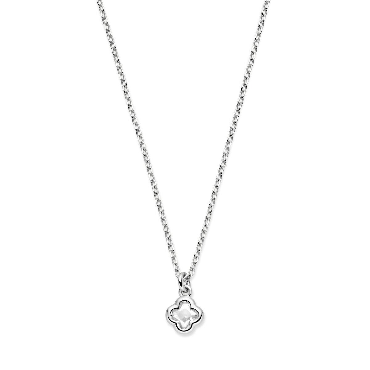 Kette mit Zirkonia Kleeblatt