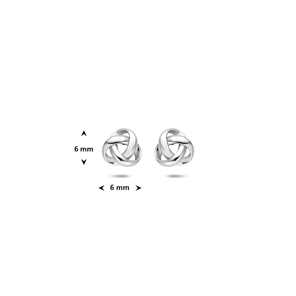 Knoten Ohrstecker Silber 6mm