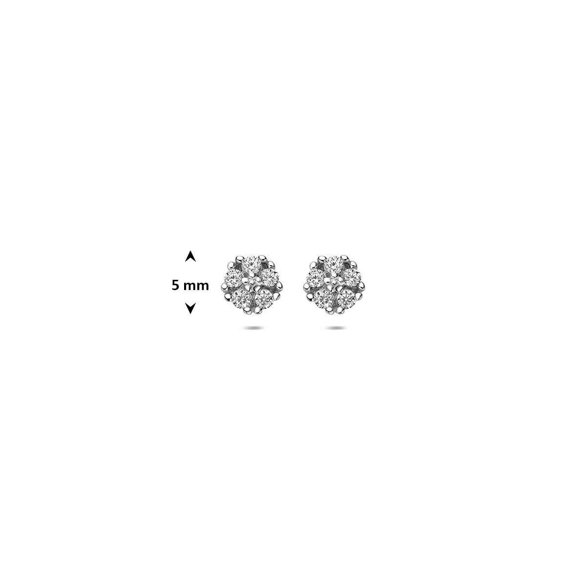 Ohrstecker Zirkonia Blume