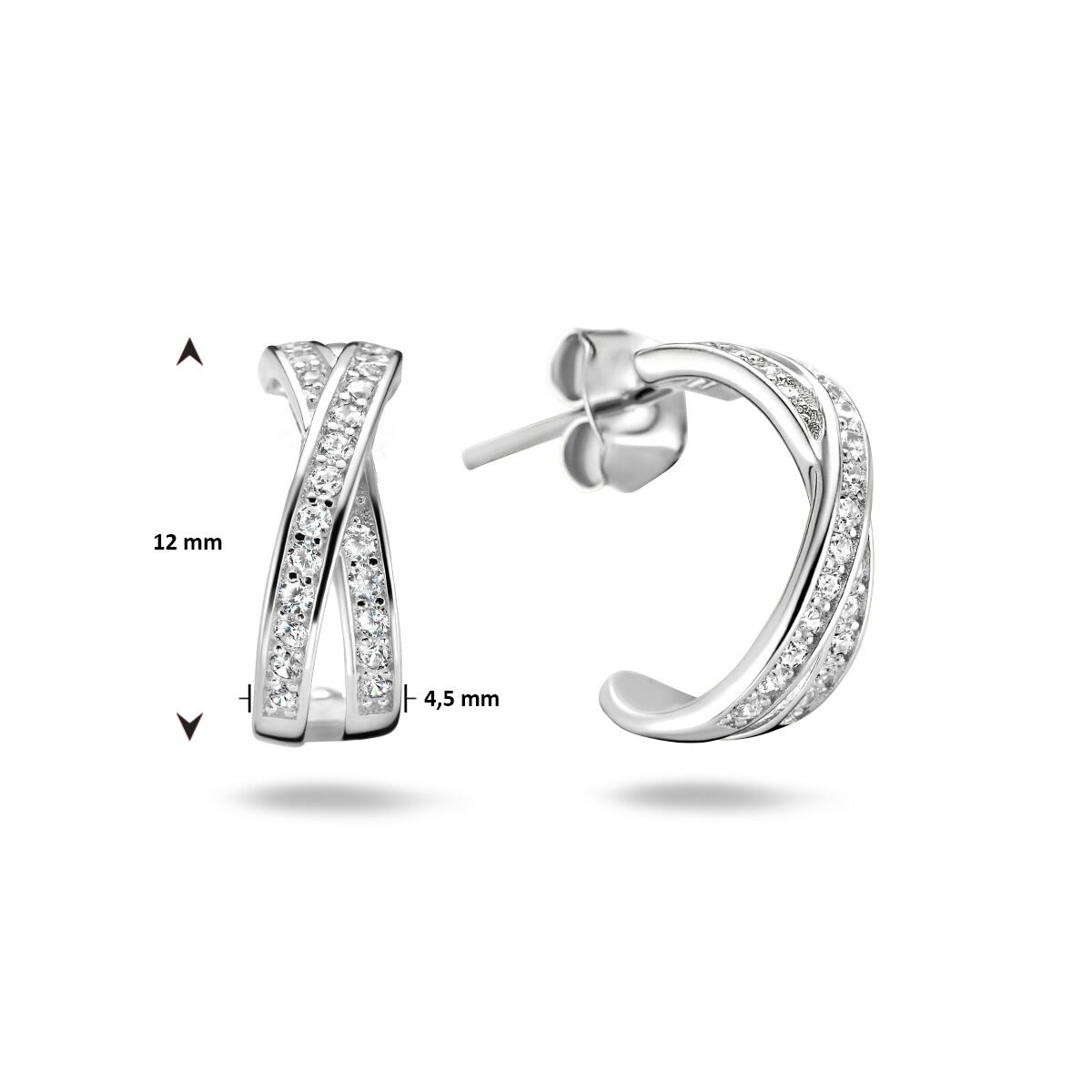 Steckcreolen mit Zirkonia