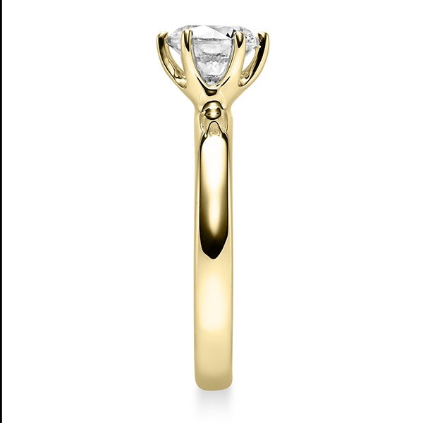 Solitaire Ring 0,32ct Gelbgold Lab Grown