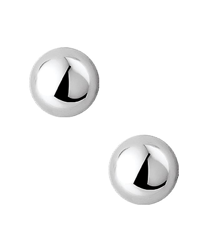 Silber Halbkugel Ohrstecker 8,0mm