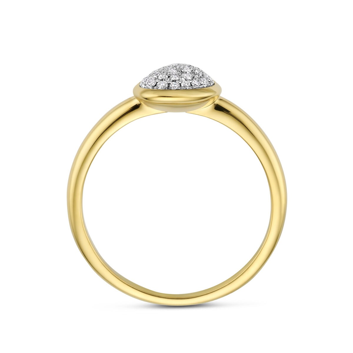 Ring mit Pavéeaufsatz