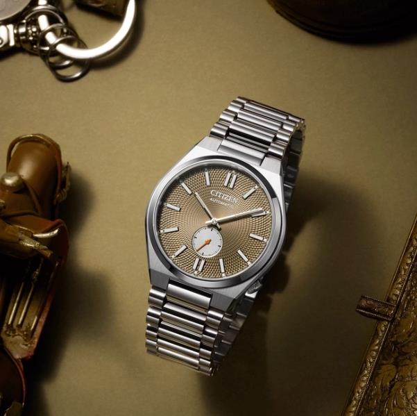 Citizen Automatik Uhr GoldGrün mit kleiner Sekunde