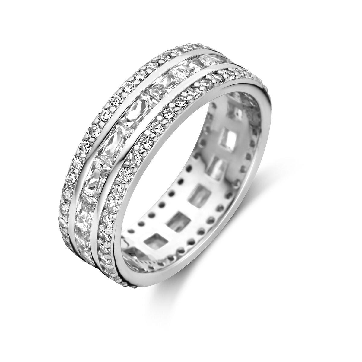 Ring Breit mit Zirkonia Gr. 56