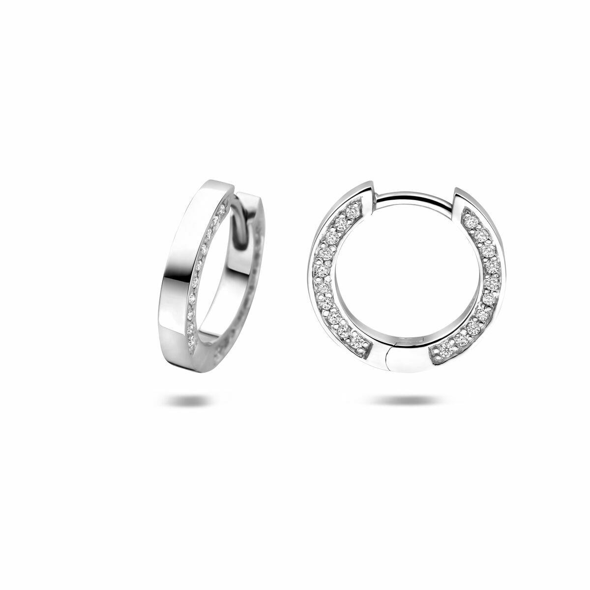 Creolen mit Zirkonia 14,5mm