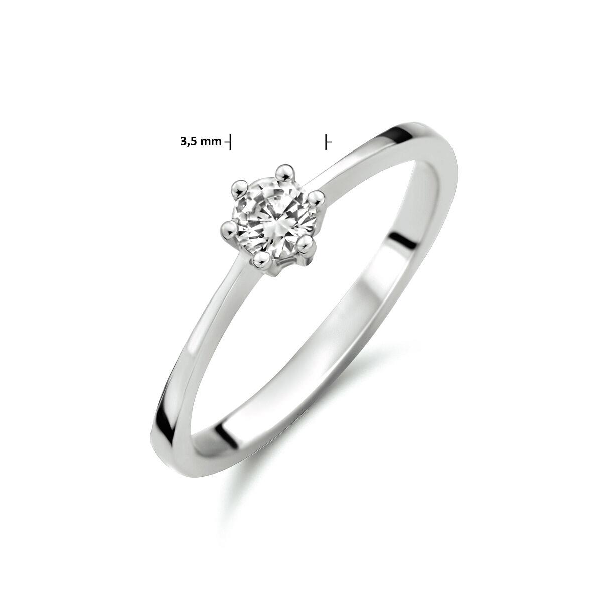 Weißgold Solitaire Ring