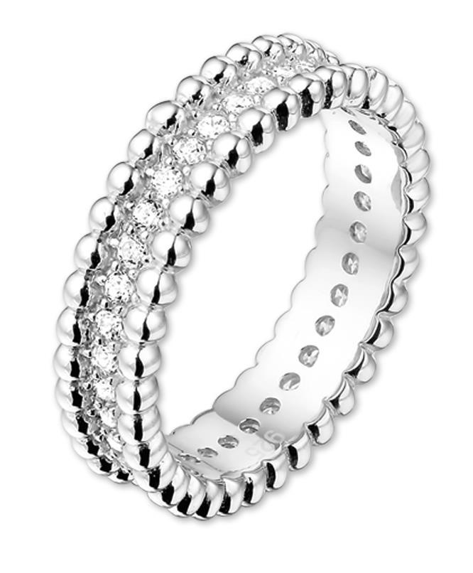 Kugel Memoire Ring mit Zirkonia