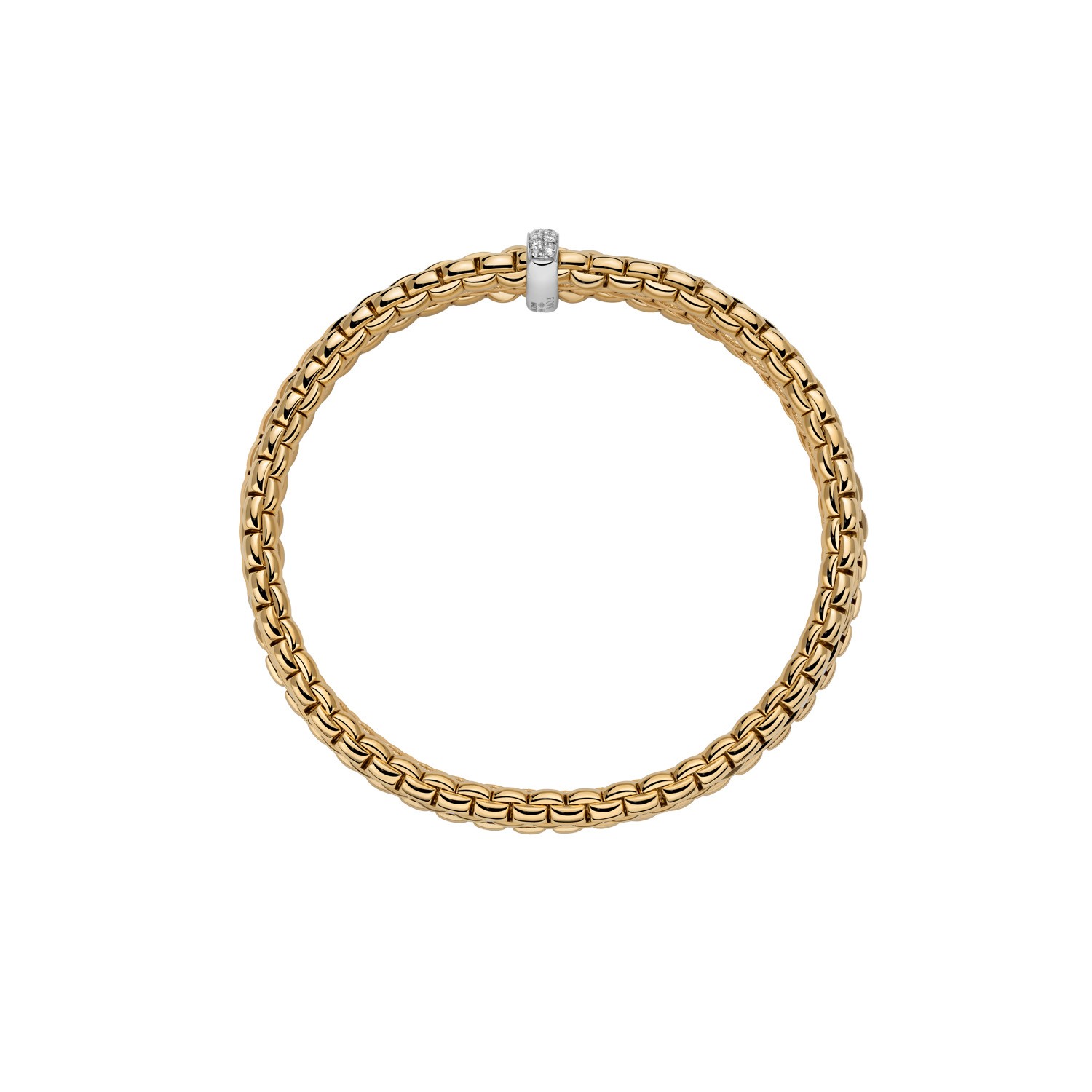 Fope Eka Armband dreier Gelbgold L