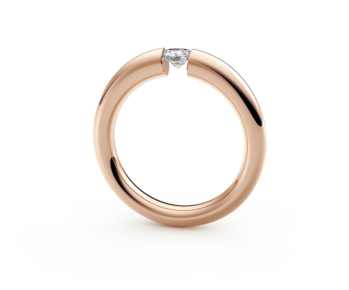Niessing Spannring Verlauf 0,30ct Rotgold