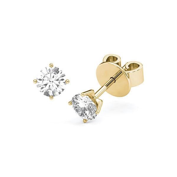 Solitaire Ohrstecker Gelbgold 0,82ct Lab Grown