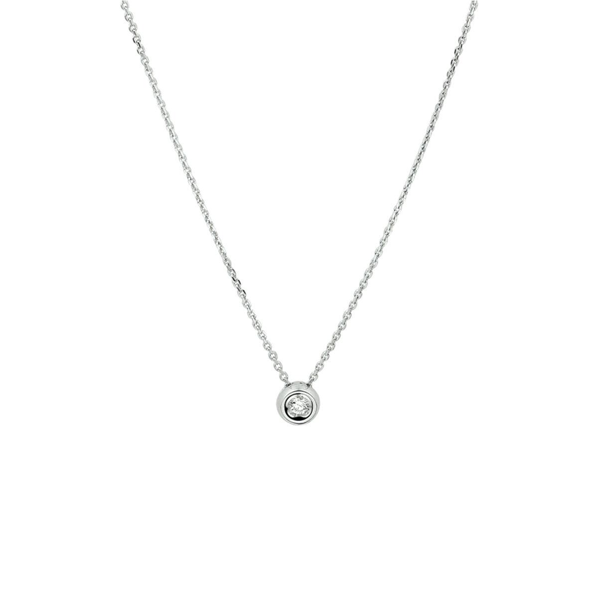 Solitaire Collier Weißgold