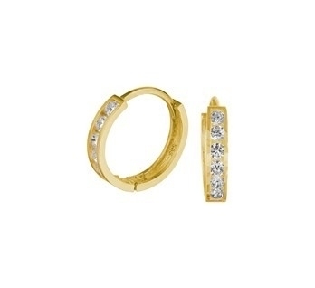 Zirkonia Creolen Gelbgold