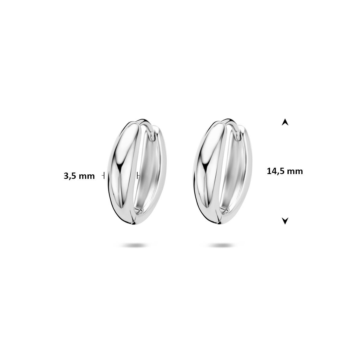 Creolen Silber Verlaufend 14,5mm