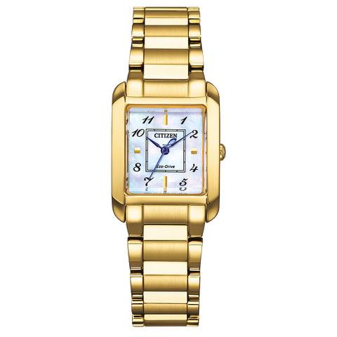 Citizen L Eckig Golden mit Perlmutt