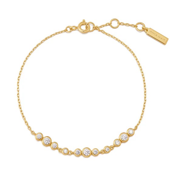 Ania Haie Goldenes Trios-Armband mit Rahmenfassung