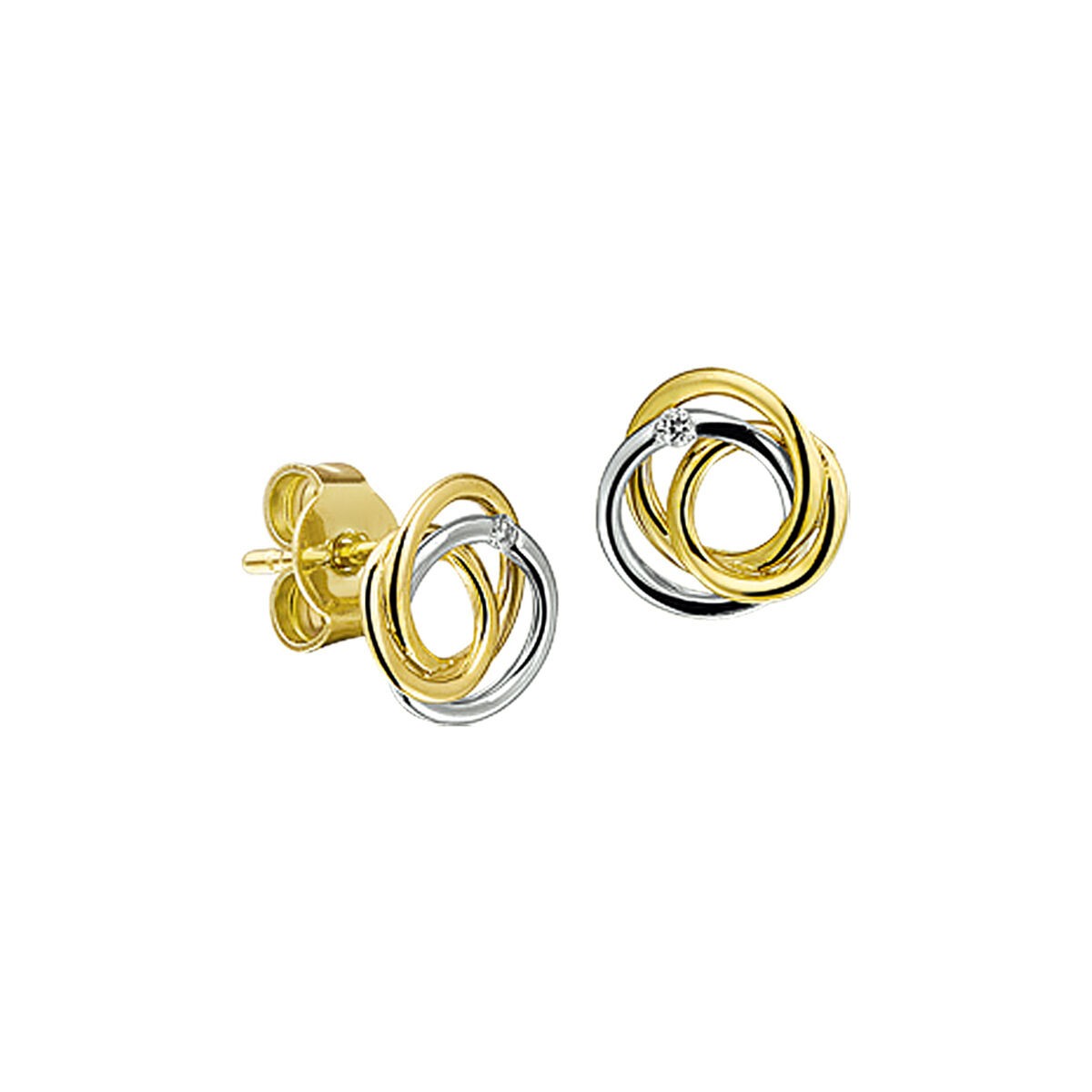 Ohrstecker 3 Ringe 1 BIrllant