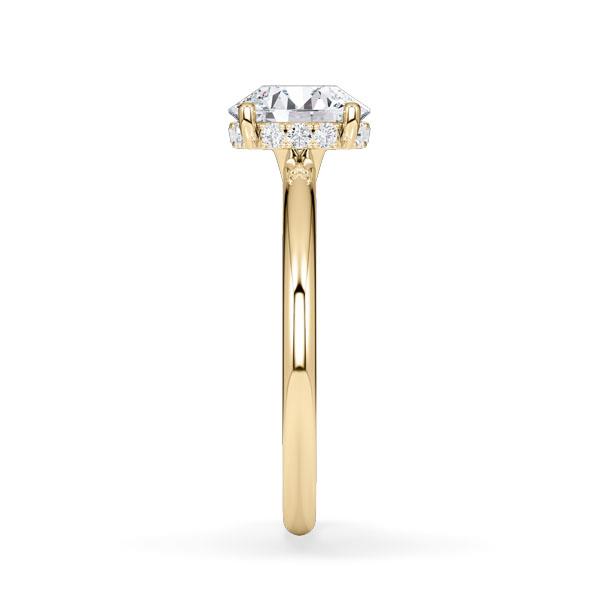 Solitaire Ring Hidden Halo 1,51ct Lab Grown