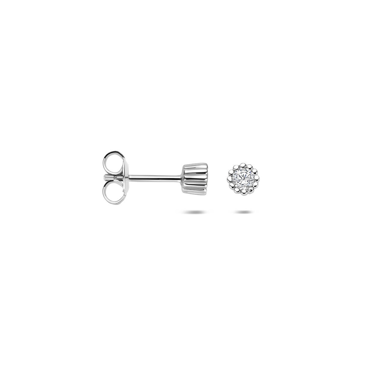 Solitaire Ohrstecker 4,0 Zargenfassung