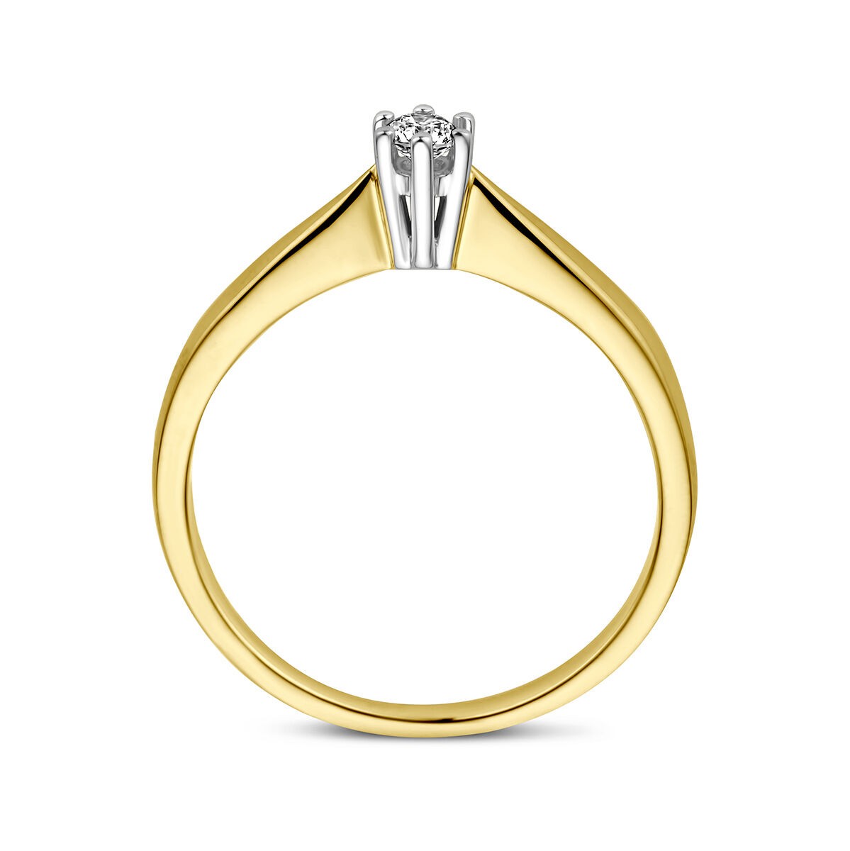 Solitaire Ring 6 Krappenfassung 0,08ct