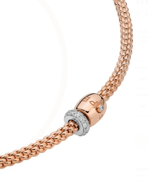 Fope Prima flexibles Collier Rotgold