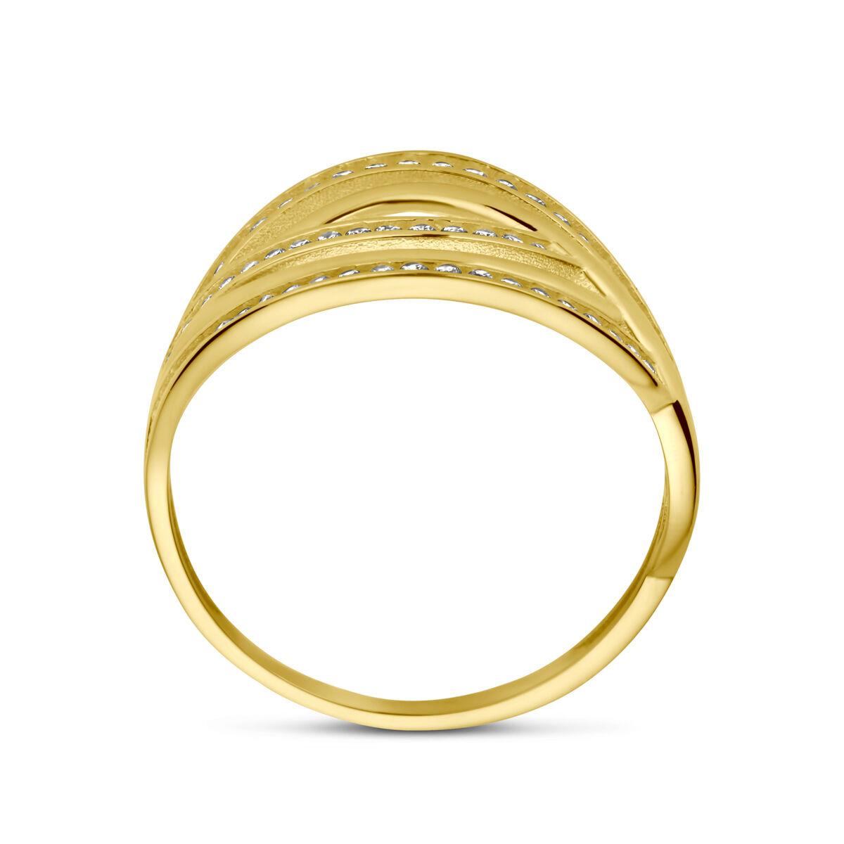 Ring breit mit Zirkonia 54