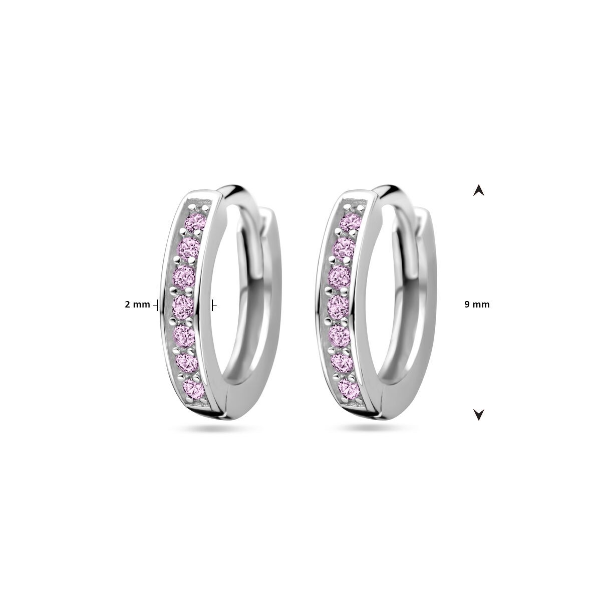 Creolen 9,0mm Rosa