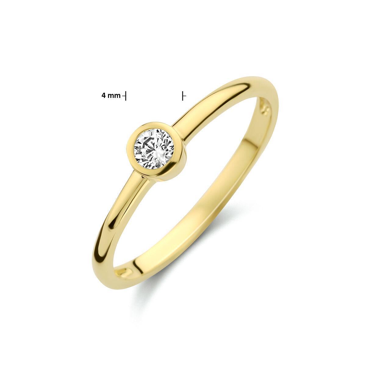 Solitaire Ring Zargenfassung Zirkonia