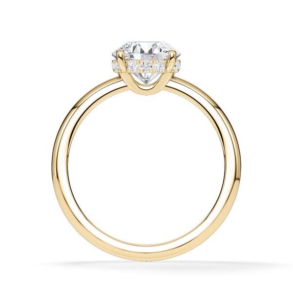 Solitaire Ring Hidden Halo 1,51ct Lab Grown