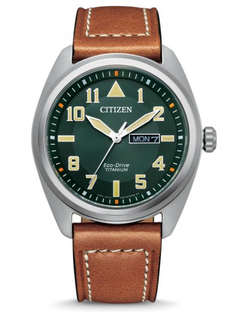 Citizen Eco-Drive Grün mit Lederband