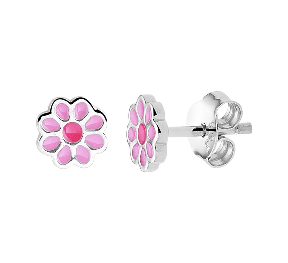Blume Ohrstecker Pink