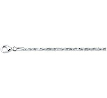 Silber Armband schlange und kügelchen