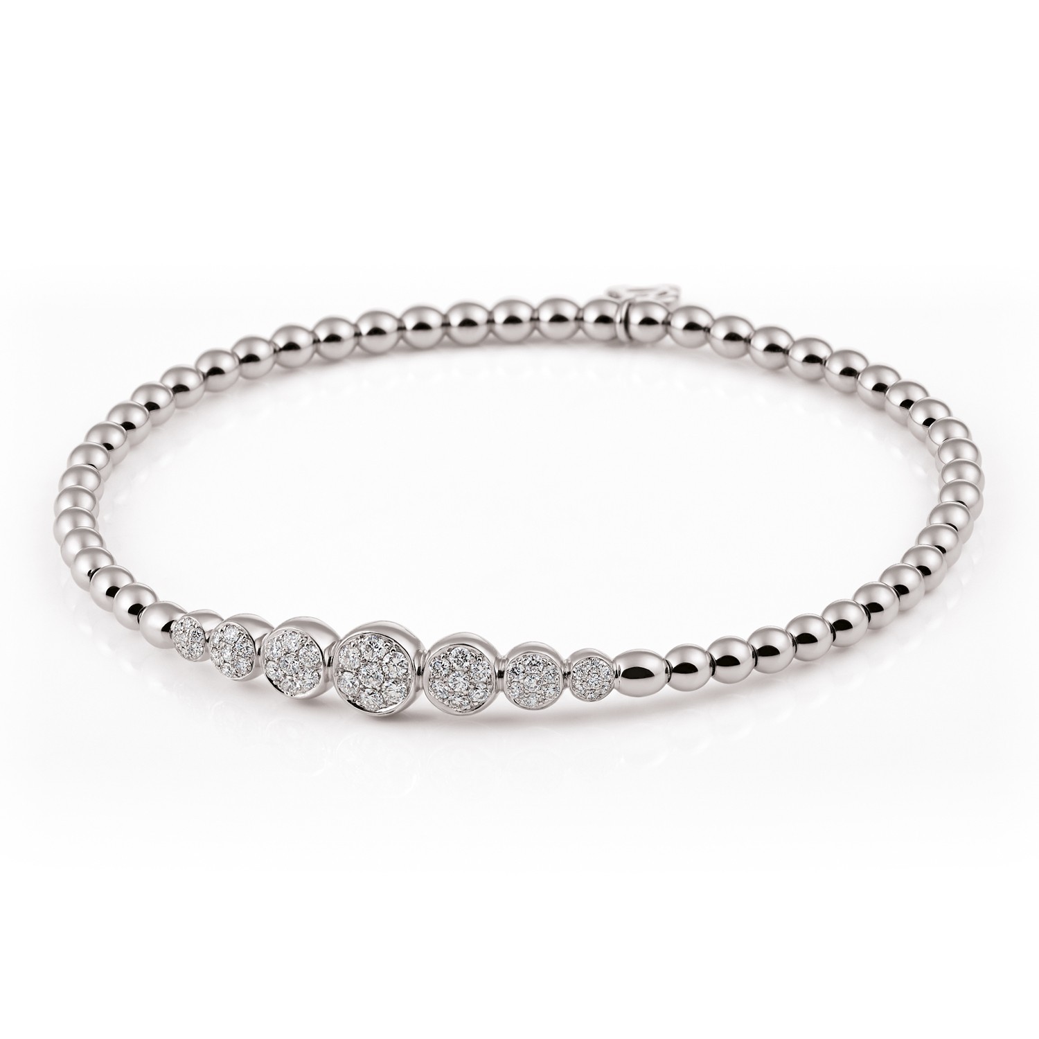 Al Coro Stretchy Gelbgold Armband 7 Pavée kugeln