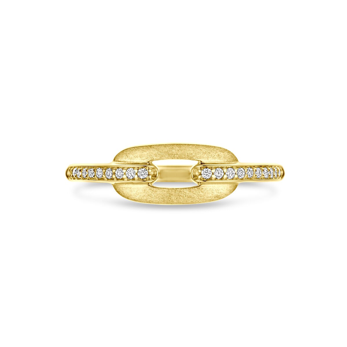 Ring mit Brillanten und Eismatt Zwischenstück