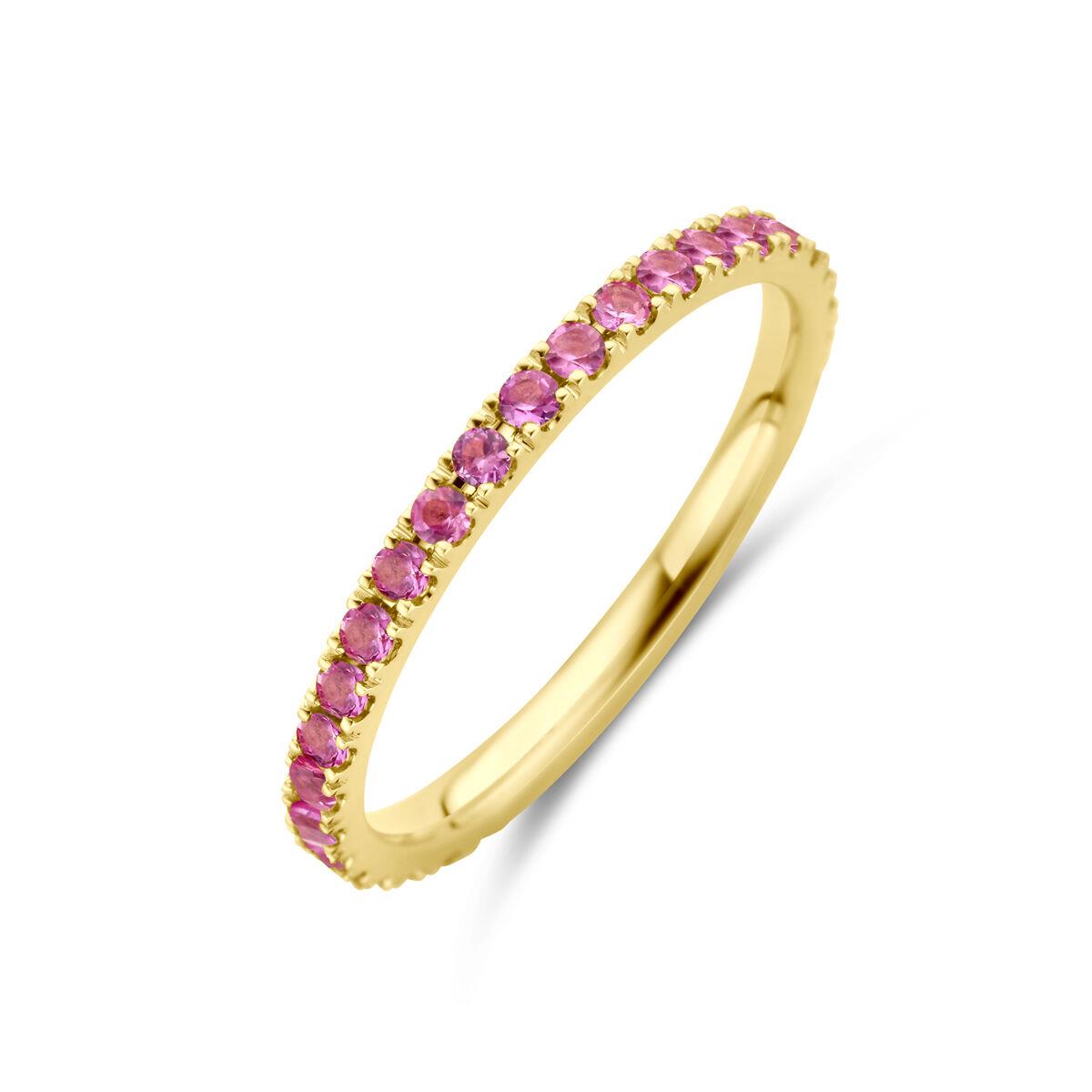 Memoire Ring mit rosa Saphire
