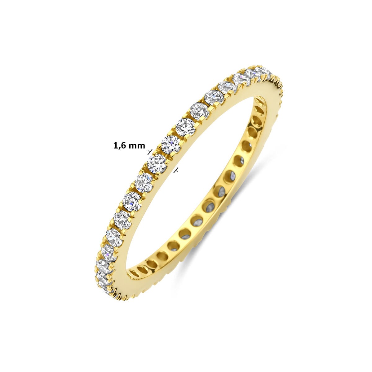 Silber vergoldet Memoire Ring Verschnitt 1,6mm