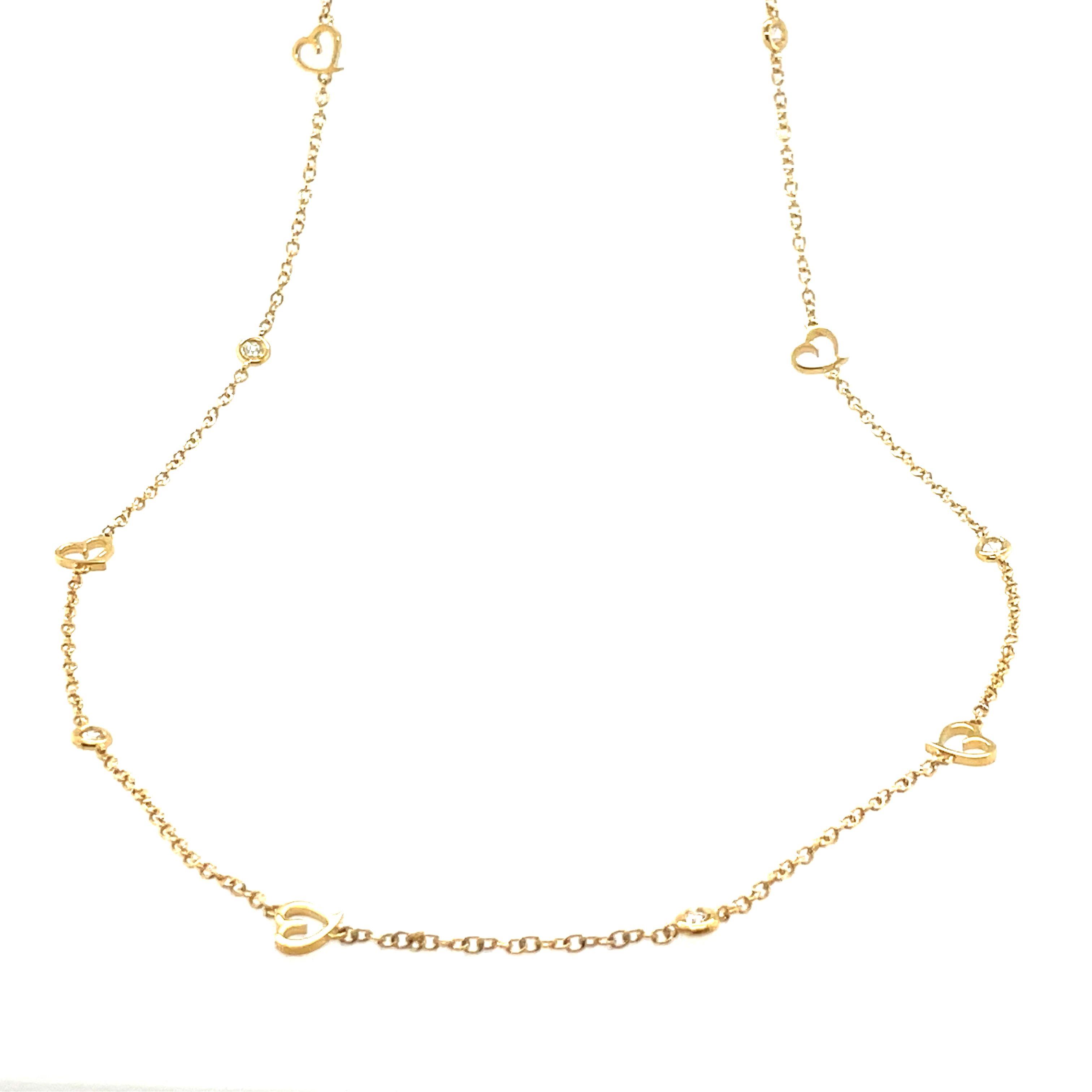 Clioro Brillant Collier mit Herzen