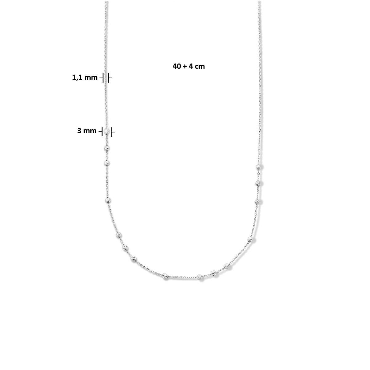 Collier mit facettierten Kugeln