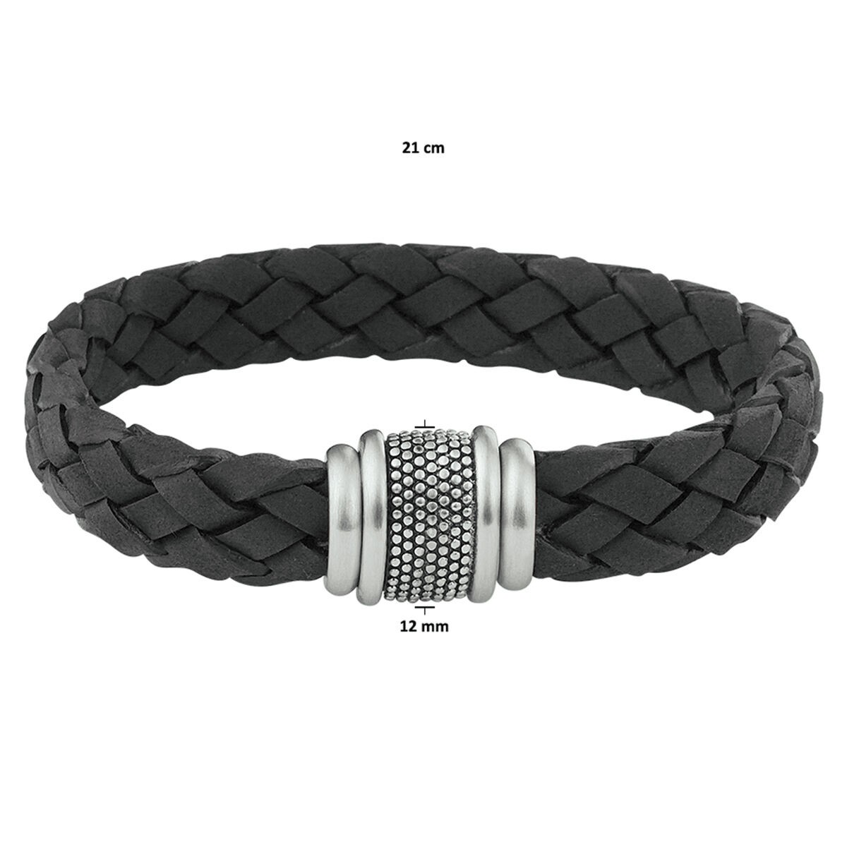 Leder Armband schwarz