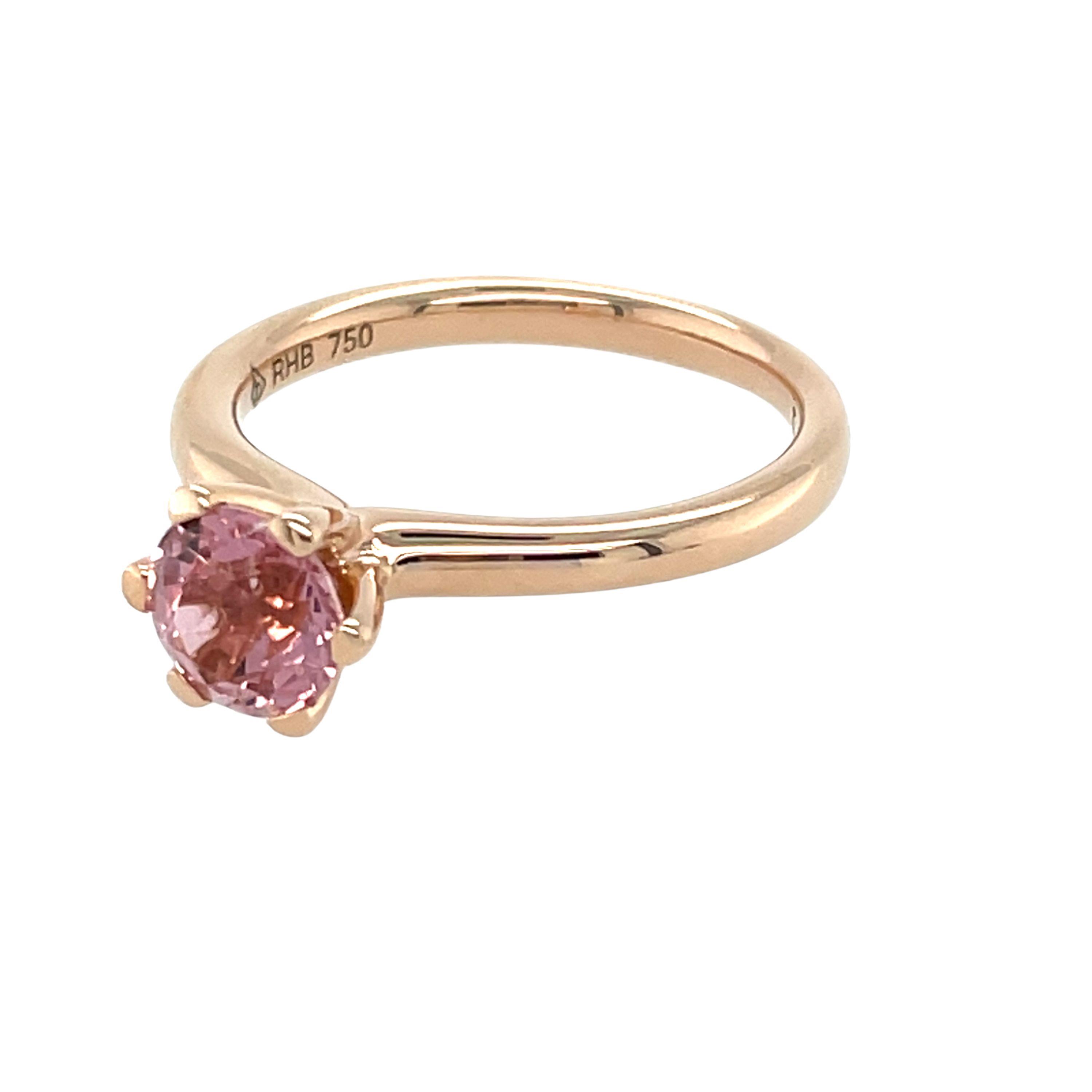 Richard Hans Becker Solitair Ring Turmalin rosa