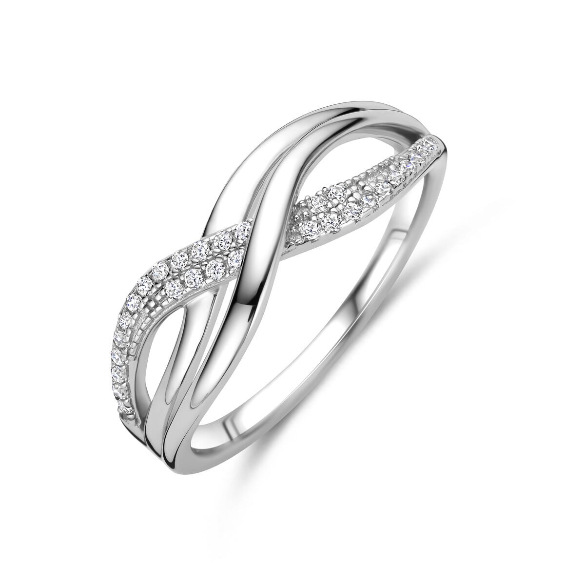 Silber Ring mit Zirkonia unendlich